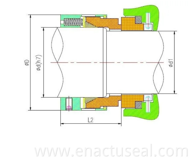 PTFE wedge mechanical seal